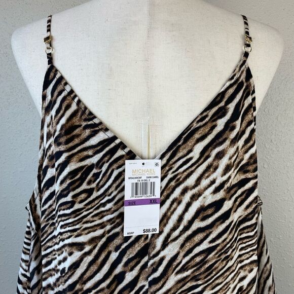 MICHAEL Michael Kors Dark Camel Blouse Top Size XXL - Picture 6 of 8